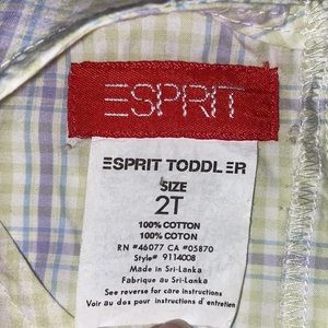 Vintage ESPRIT Plaid Yellow & Blue Jumper Size 2T in excellent condition